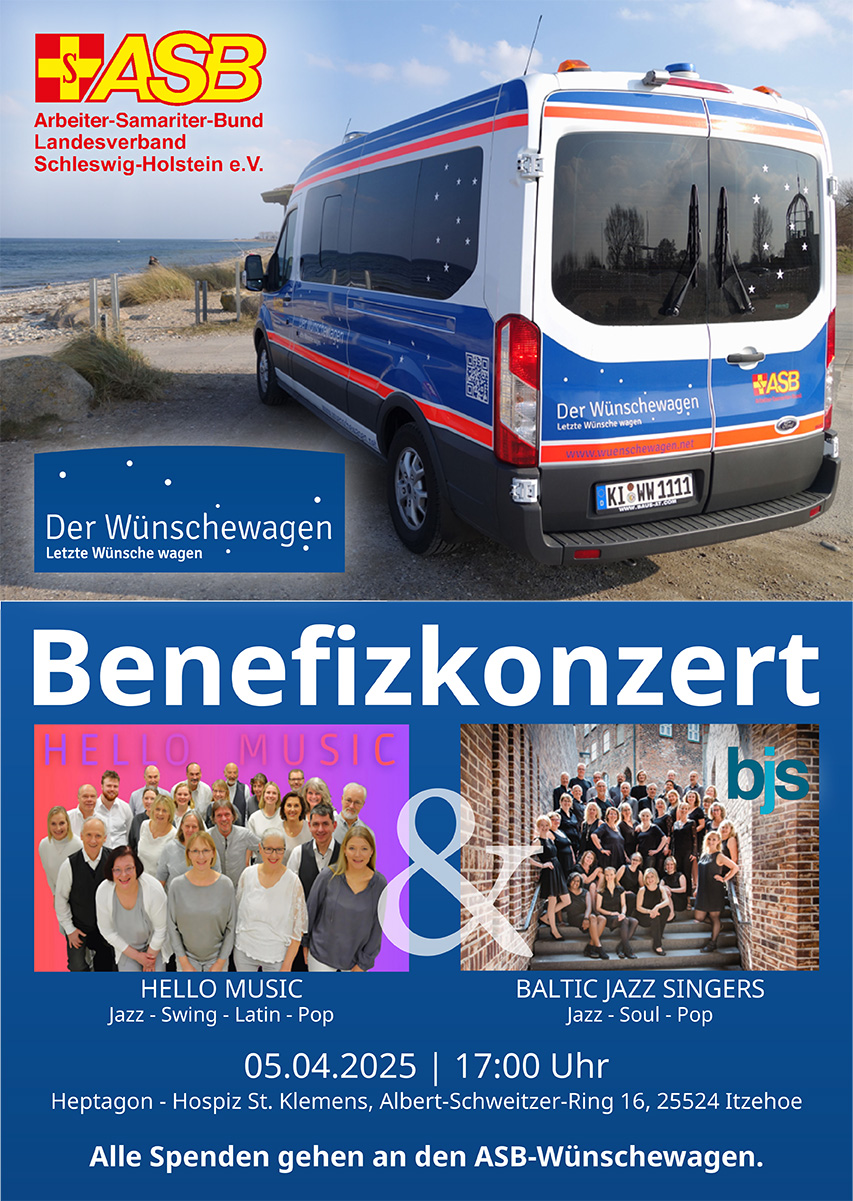 Benefizkonzert Wünschewagen mit Baltic Jazz Singer und Hello Music